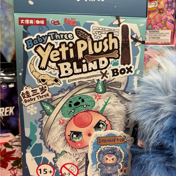 Baby Three Yeti Plush Blind Box “Glittershine Frost” ❄️🩵 - Picture 13 of 15